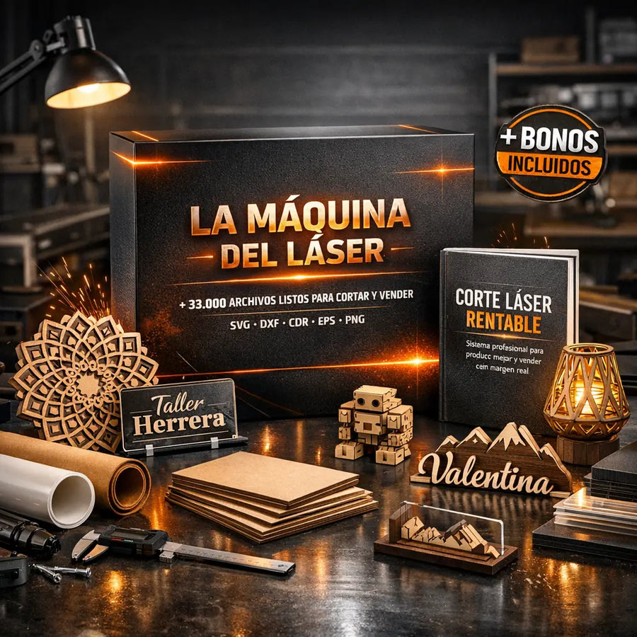 La Máquina del Láser™ – 33.000 Vectores + Sistema de Negocio para Corte Láser