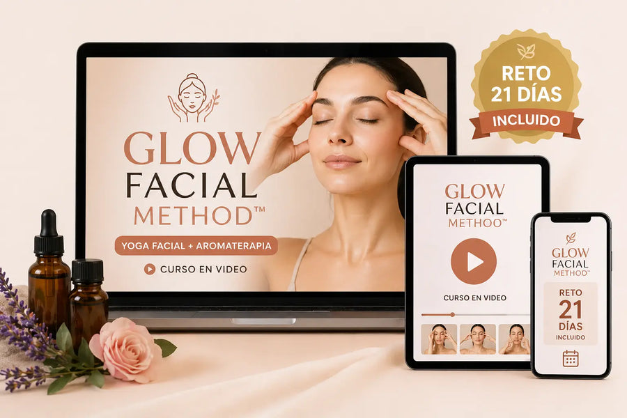 Glow Facial Method™ | Yoga Facial + Aromaterapia para un rostro firme en 21 días